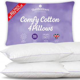 Slumberdown Comfy Cotton Firm Support 4 Pillows